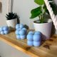 Handcrafted Soy Wax Blue Bubble Candle Set of 4